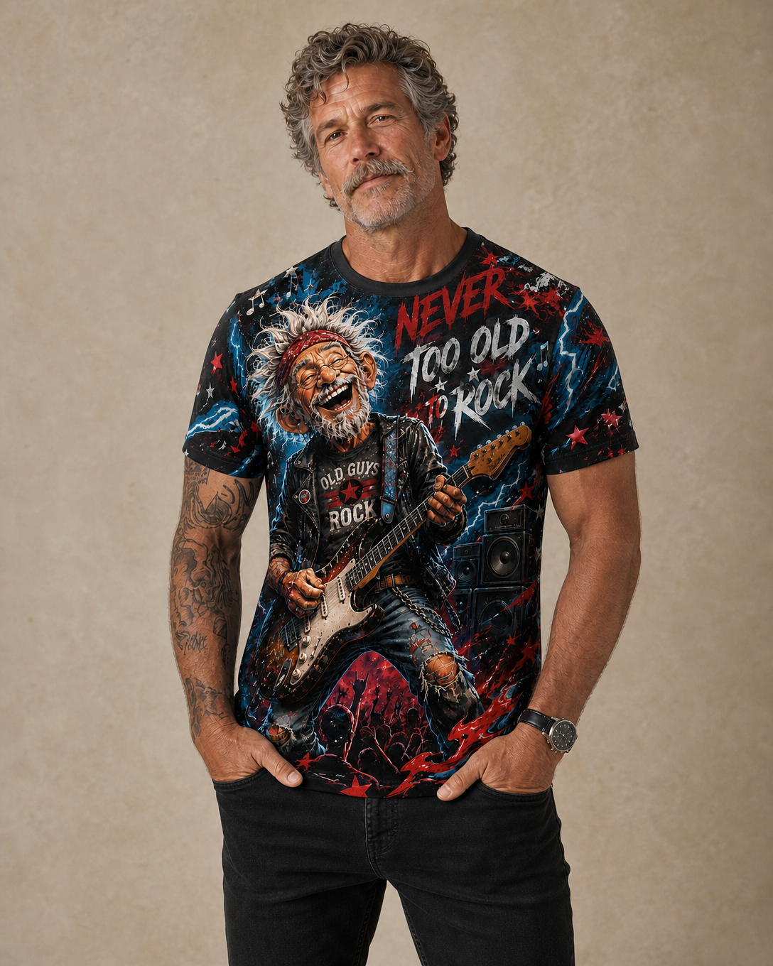 Legendary Old Man Guitar Graphic Tee