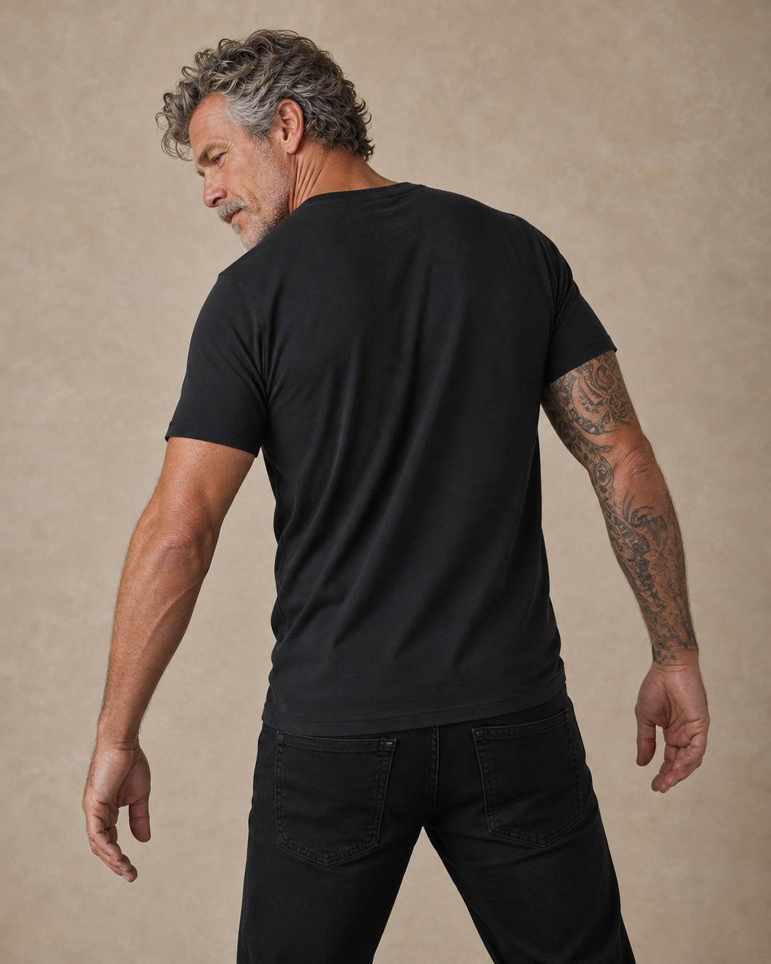 Happy Old Man Guitar Music Rocker Graphic Tee
