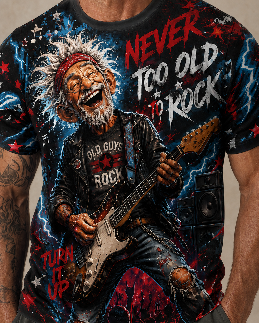 Legendary Old Man Guitar Graphic Tee