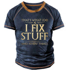 Dad Fixes Stuff Knows Things Vintage Shirt