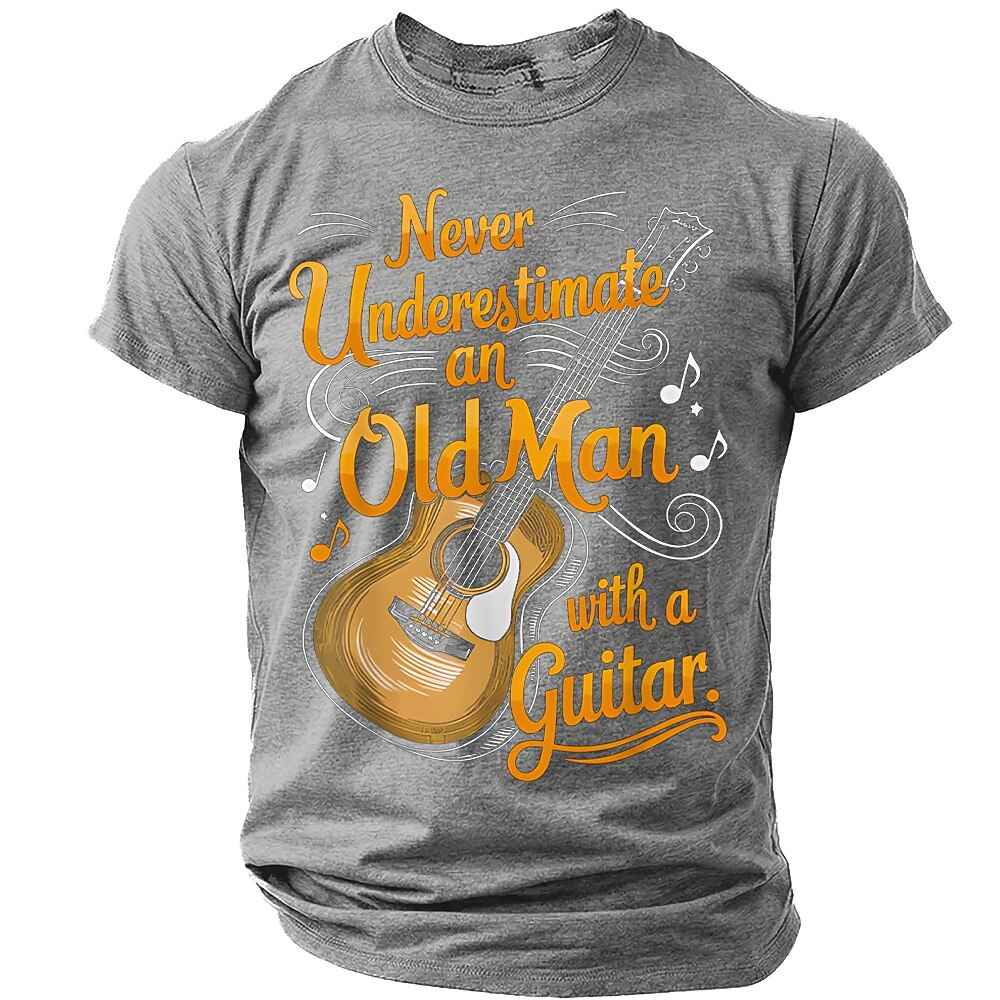 Sarcastic Old Guitarist Humor Graphic Shirt