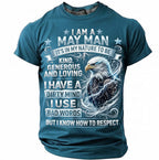 May Man Birthday Eagle Humor Graphic Tee