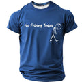 No Fishing Today Sad Stick Figure Graphic Humor Tee