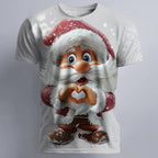Santa Claus Christmas Designer Artistic Party Graphic Casual Tee