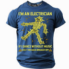 Electrician Breaker Dance Warning Graphic Shirt