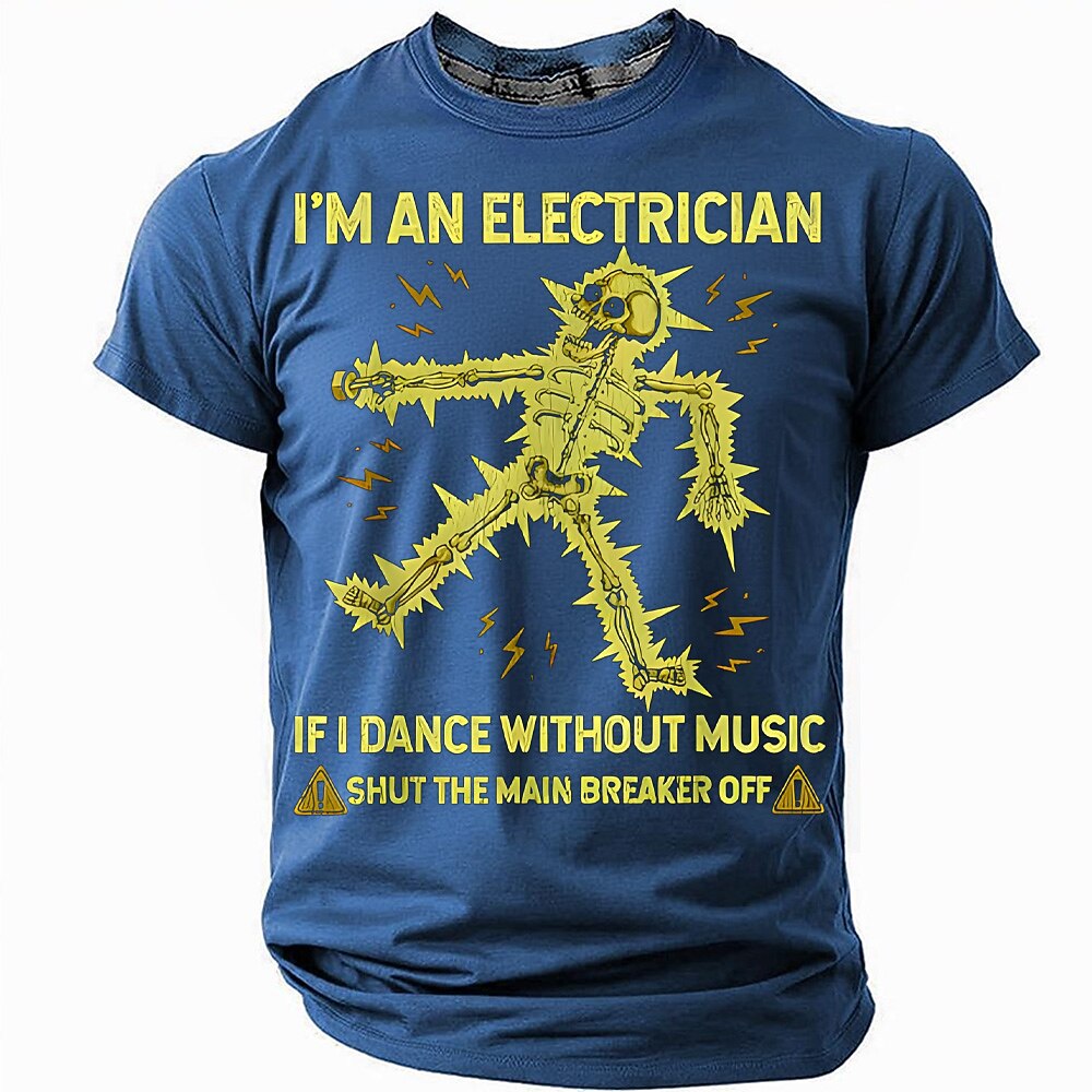 Electrician Breaker Dance Warning Graphic Shirt