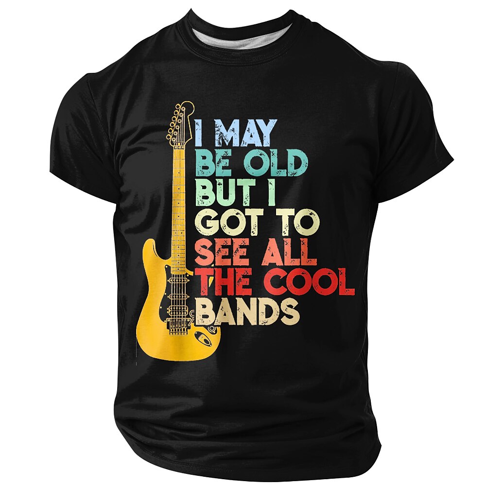 Cool Bands Vintage Guitar Graphic Tee