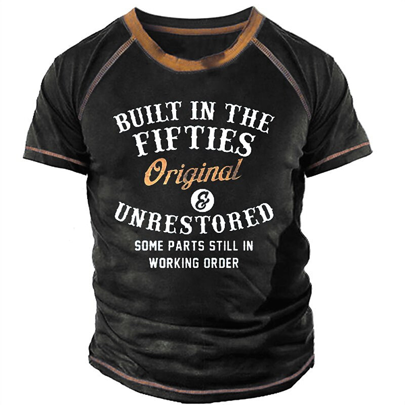Built In Fifties Original Unrestored Funny Aging Graphic Tee