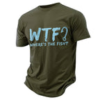 WTF Wheres The Fish Funny Fishing Pun Graphic Tee