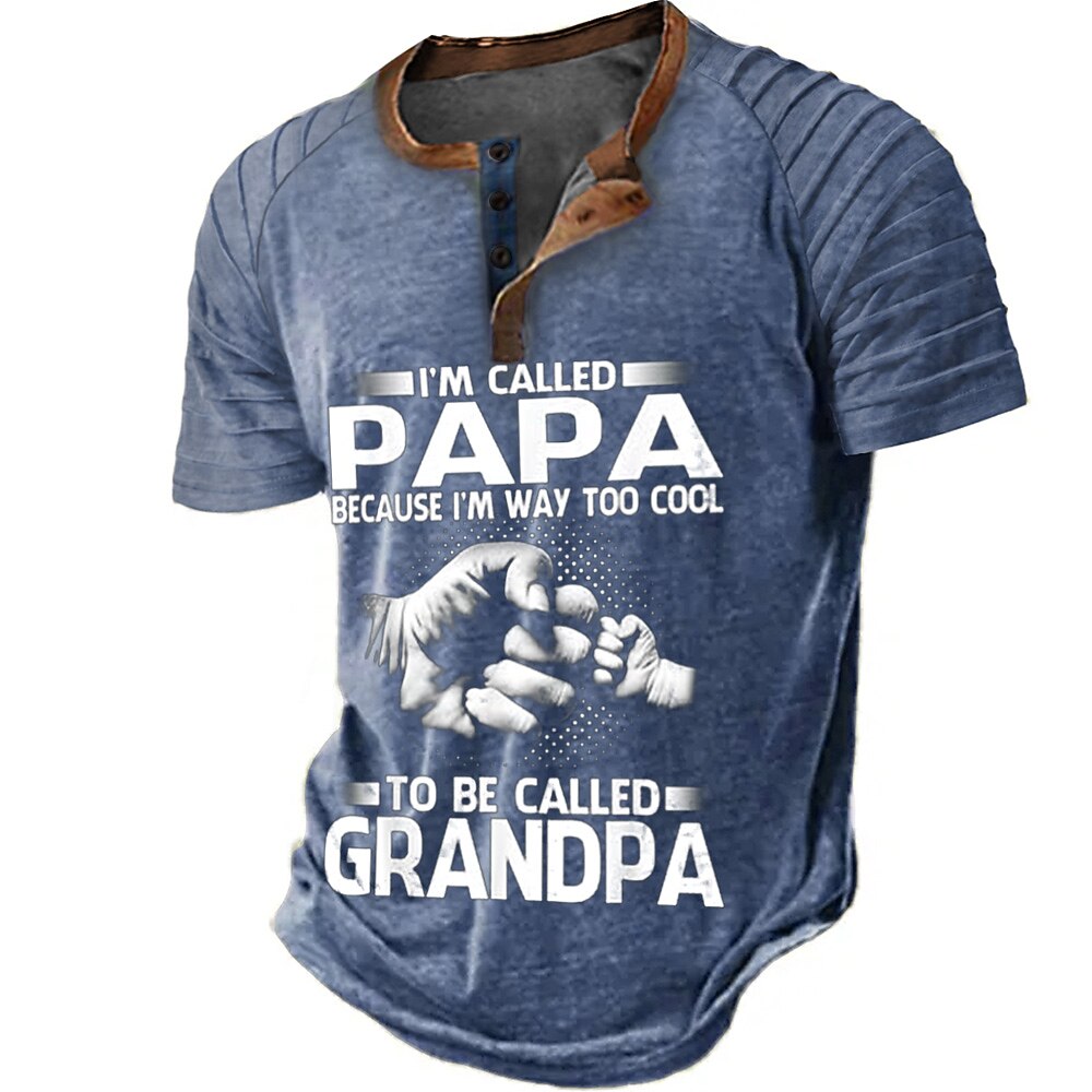 Called Papa Too Cool To Be Grandpa Graphic Tee