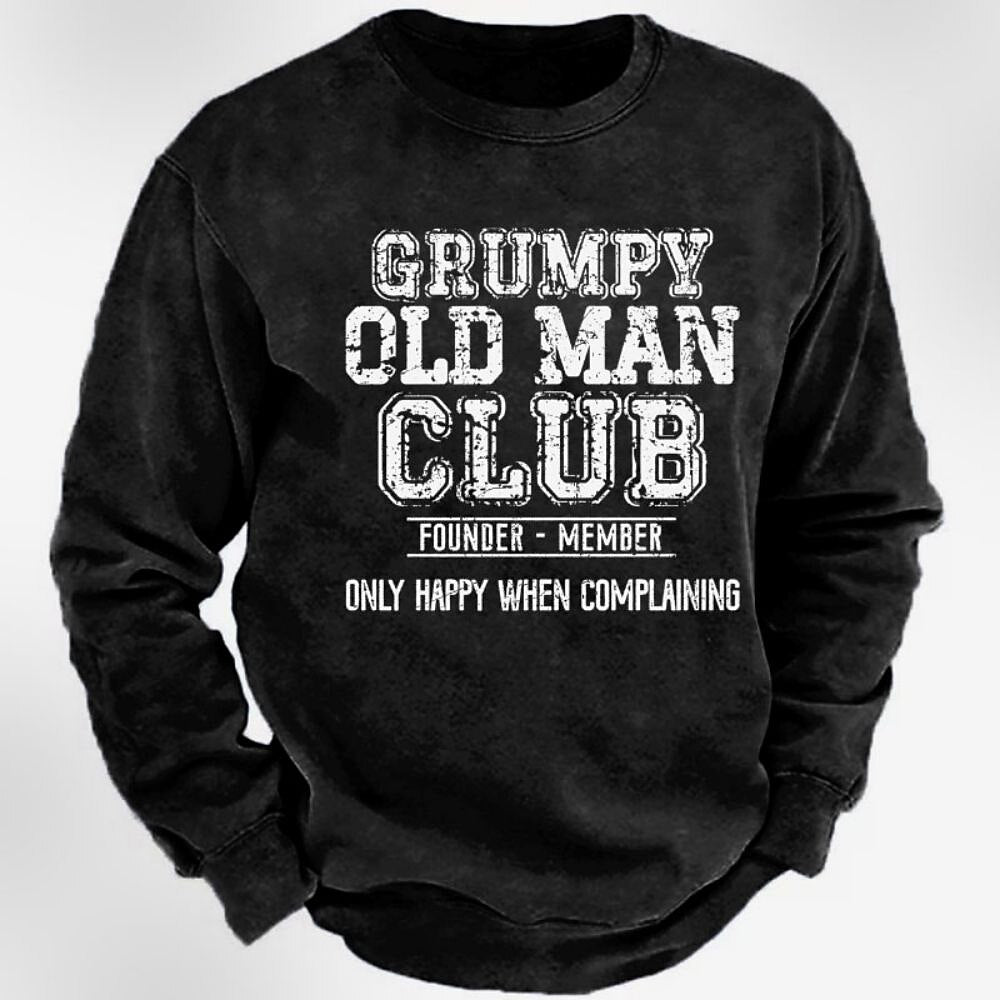 Grumpy Old Man Club Founder Member Graphic Crewneck Sweatshirt
