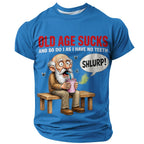 Old Man Wisdom Funny Aging Graphic Street Casual Tee