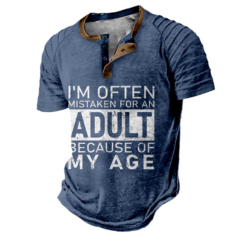 Mistaken For Adult Because My Age Funny Graphic Tee