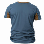 Grandpa Letters Classic Retro Graphic Short Sleeve Henley Shirt