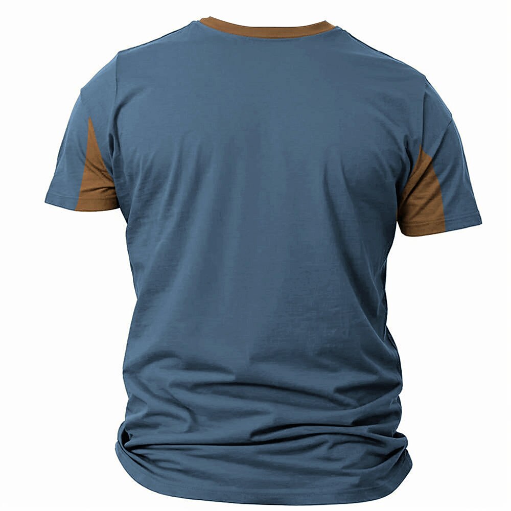 Grandpa Letters Classic Retro Graphic Short Sleeve Henley Shirt