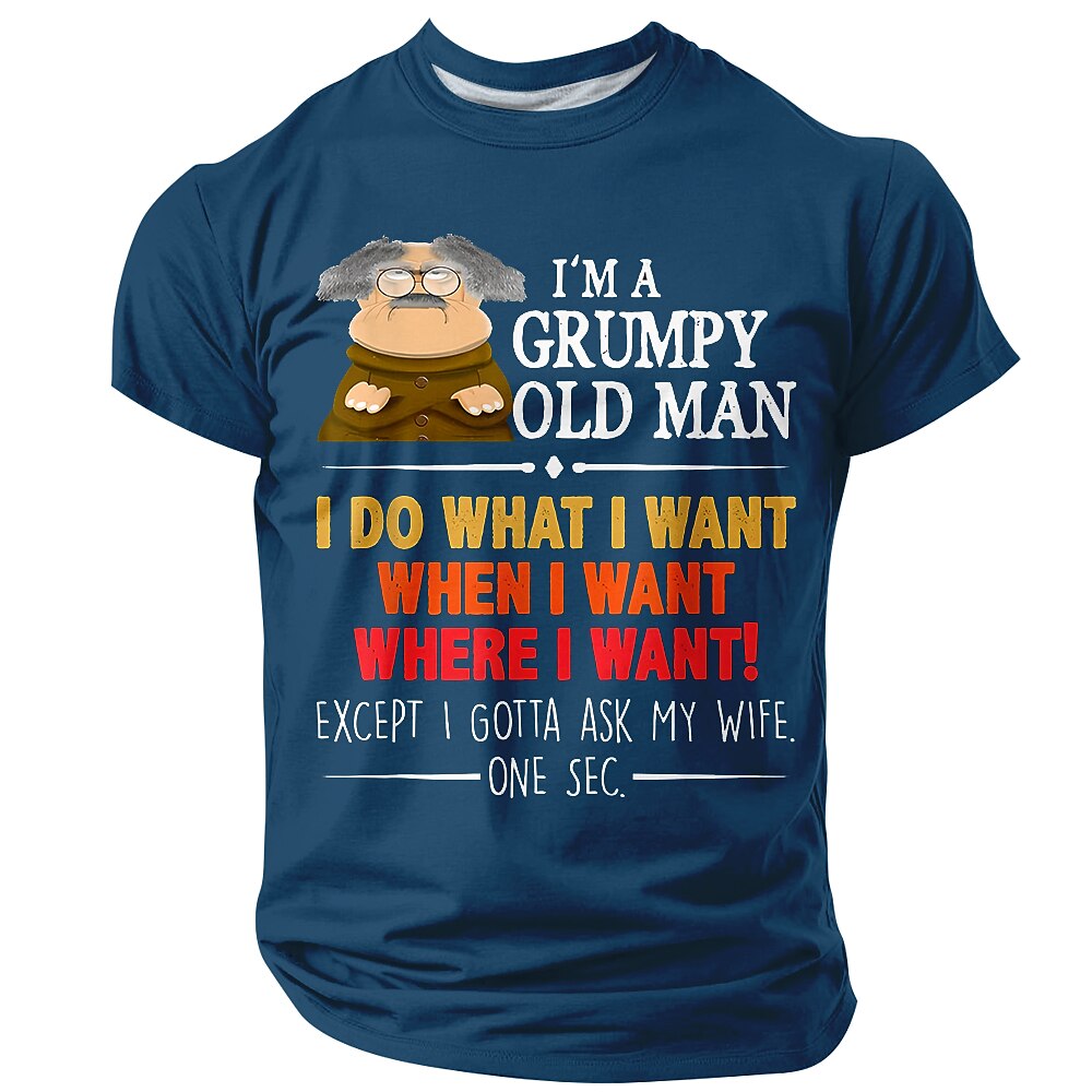 Grumpy Old Man Ask My Wife Marriage Humor Tee