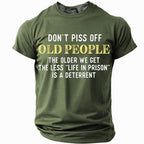 Funny Old People Warning Graphic Shirt