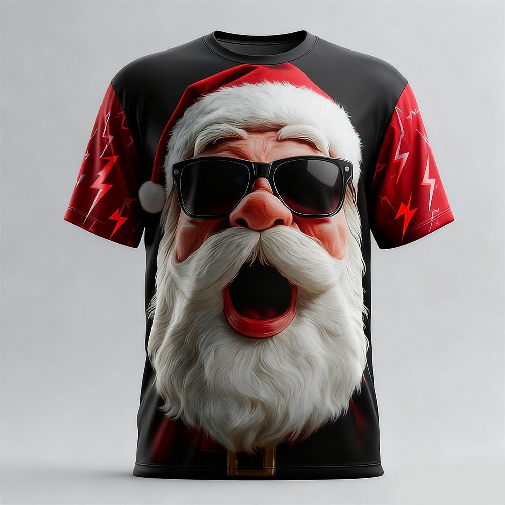Santa Claus Christmas Cool Daily Outdoor Party Graphic Tee