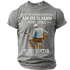 Seventies Guitar Player Humor Graphic Tee