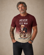 Never Underestimate An Old Man On A Bike Riding T‑Shirt