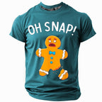 Funny Gingerbread Man Cookie Christmas Graphic Short Sleeve Tee