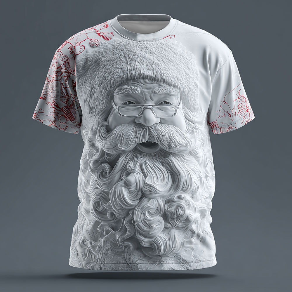 Santa Claus Christmas Designer Vacation Party Street Graphic Tee