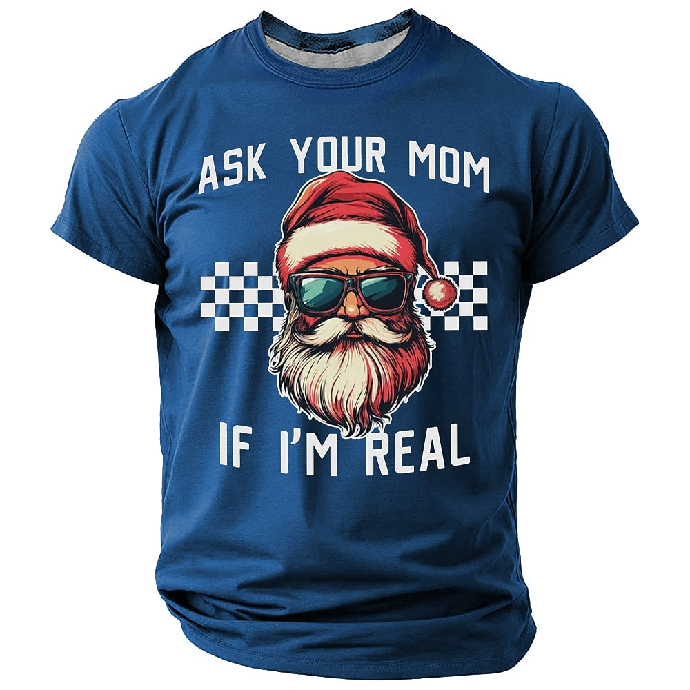 Santa Claus Christmas Gift Quote Graphic Short Sleeve Tee