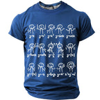 Math Equations Stick Figures Funny Science Humor Graphic Tee