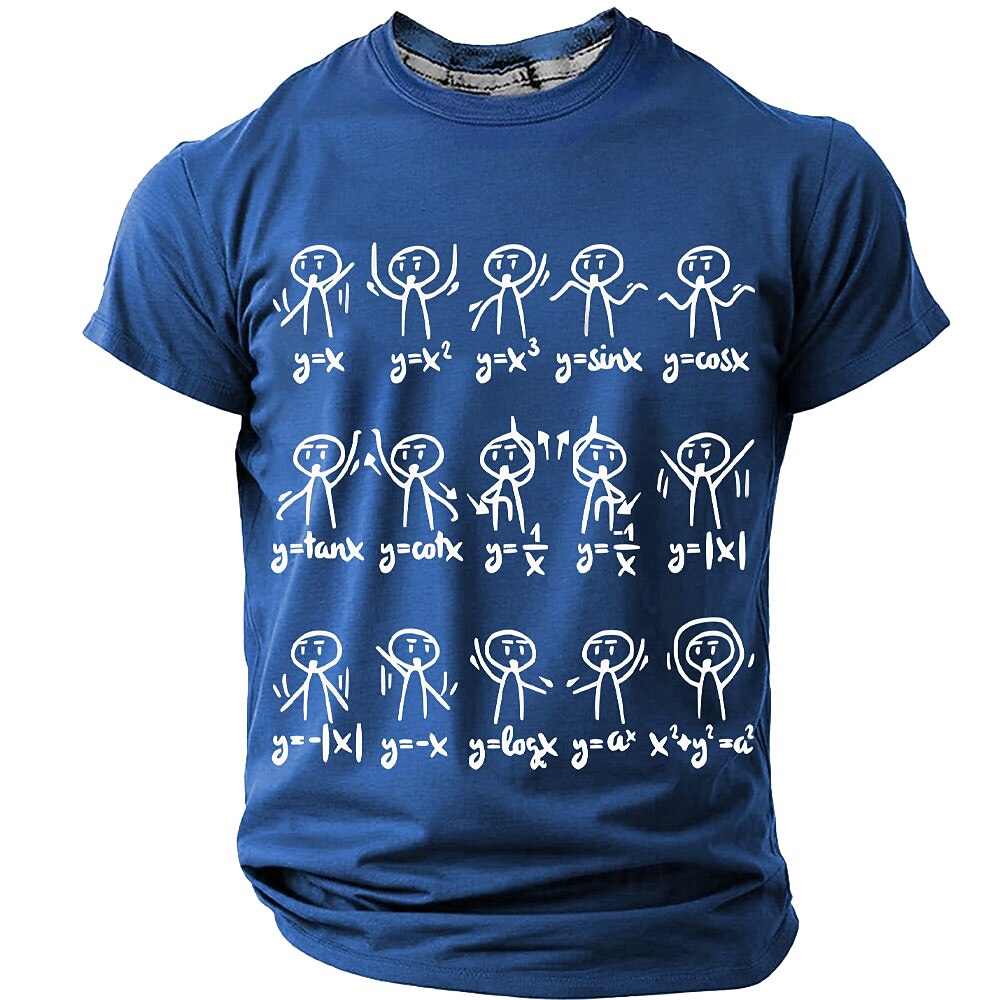 Math Equations Stick Figures Funny Science Humor Graphic Tee