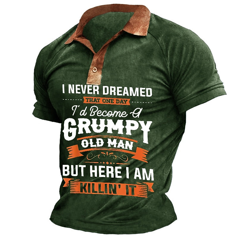 Grumpy Old Man Killin It Funny Aging Graphic Tee