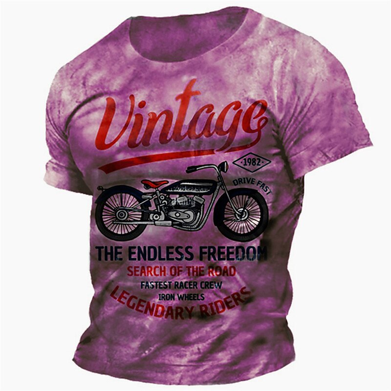 Vintage Motorcycle Distressed Rider Graphic Shirt