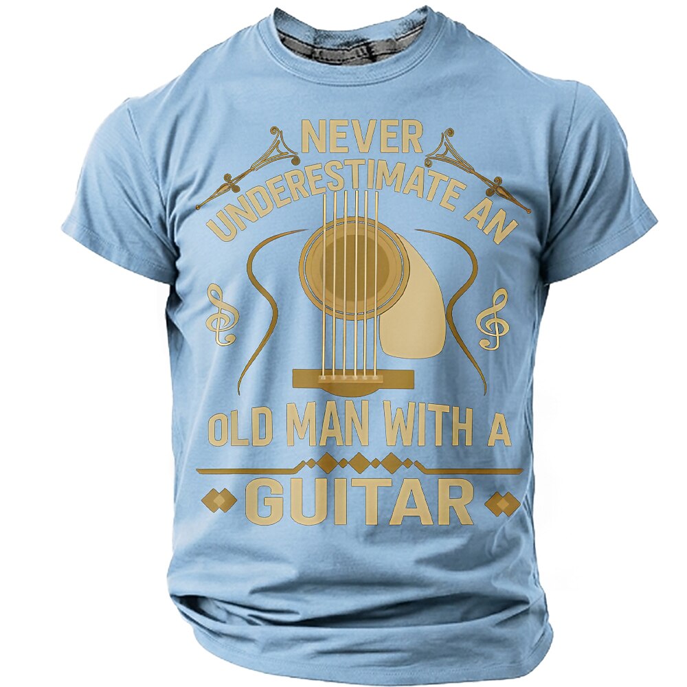 Old Man Acoustic Guitar Graphic Shirt