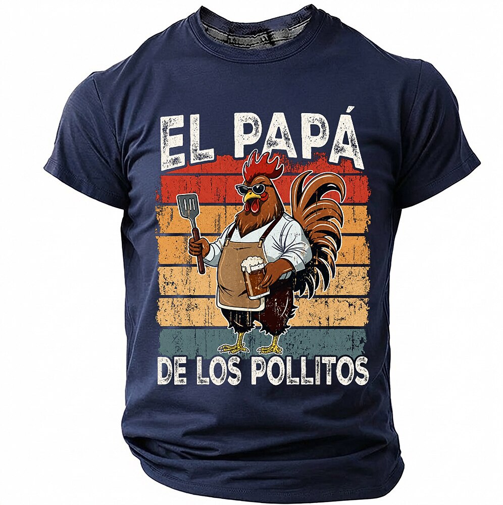 Papa Rooster BBQ Humor Graphic Tee