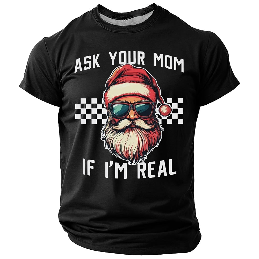 Santa Claus Christmas Gift Quote Graphic Short Sleeve Tee