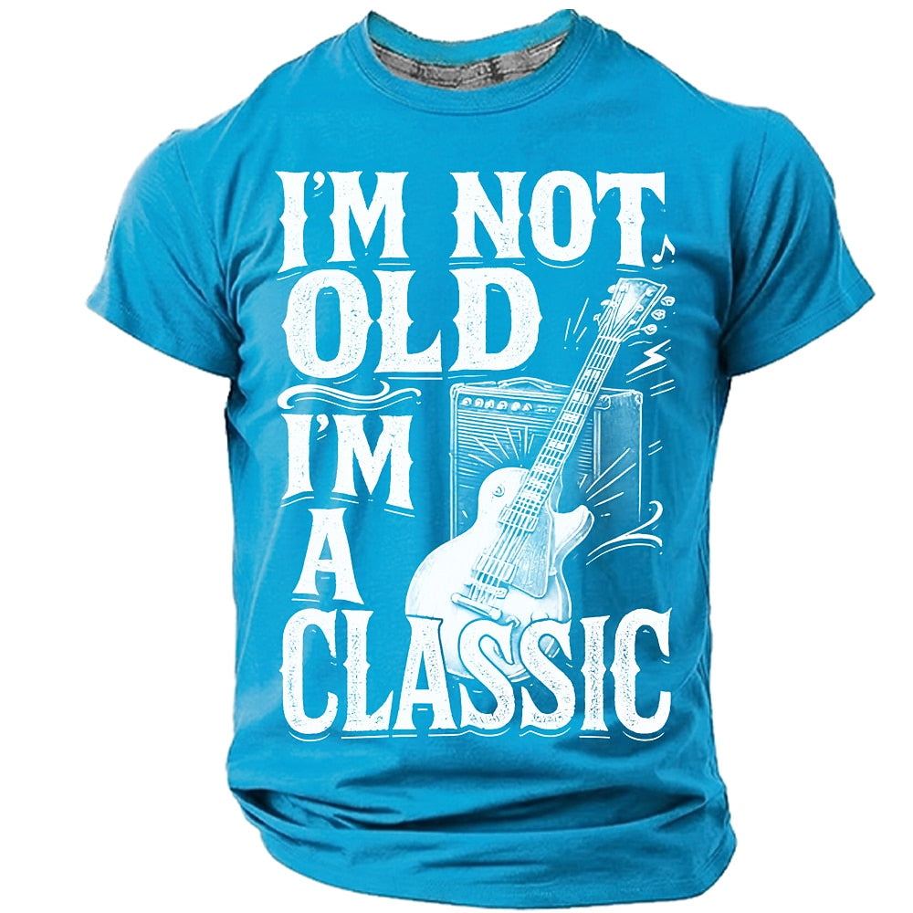 Classic Old Rocker Guitar Graphic Tee
