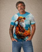 Ocean Fisherman Old Man Sea Fishing Graphic Tee
