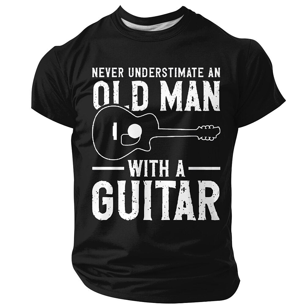 Vintage Guitar Old Man Graphic Shirt