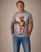 Grumpy Old Man Beer Party 3D Graphic Print Tee