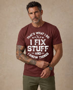 Vintage Old Man Fix Stuff Humor Graphic Tee