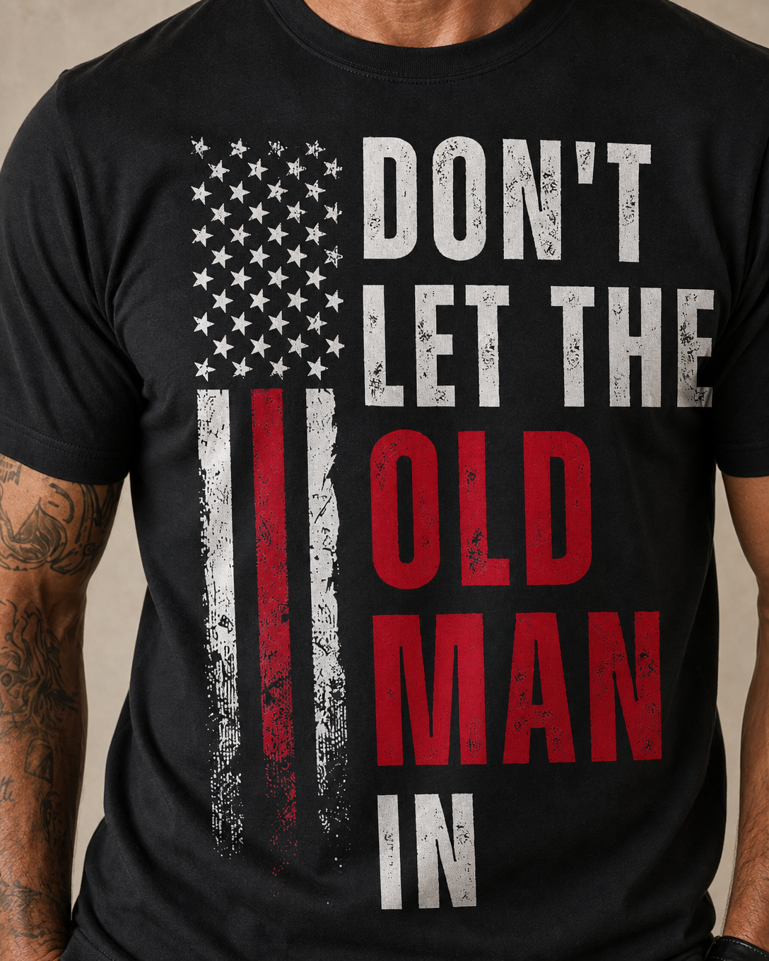 Old Man Patriotic Statement Graphic Tee