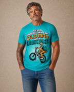 Old Man Riding Red Purple 3D Graphic Print Tee