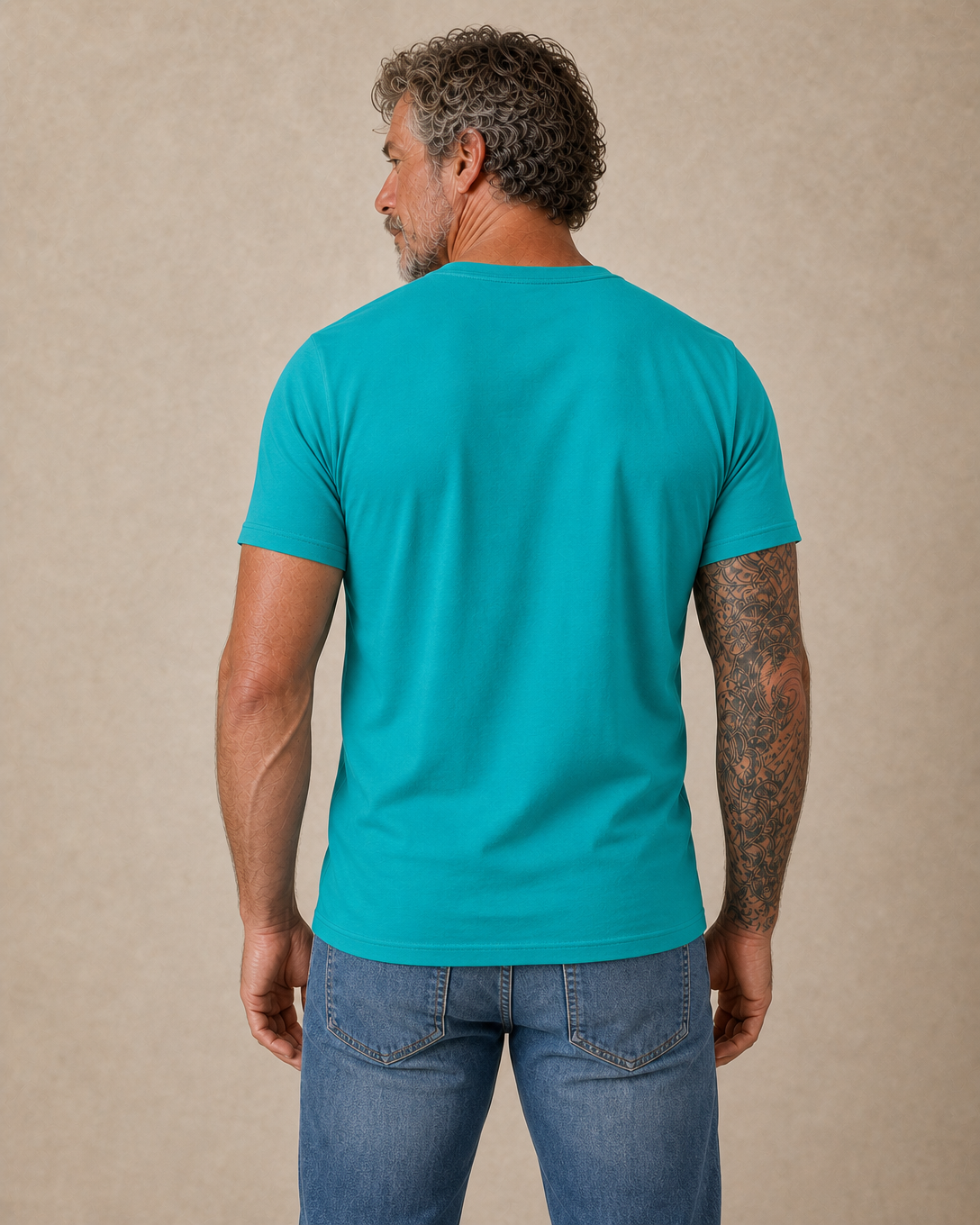 Old Man Riding Red Purple 3D Graphic Print Tee