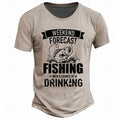 Weekend Forecast Fishing Drinking Funny Angler Short Sleeve Tee