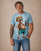 Funny Ombre Old Man Beer 3D Graphic Print Tee