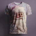 Santa Claus Christmas Artistic Party Street Graphic Casual Tee