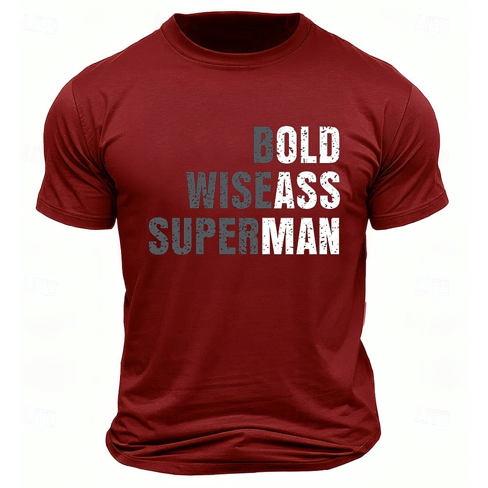 Wise Old Man Superman Humor Quote Tee
