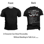 Five Things About My Wife Funny Husband Graphic Tee