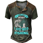 Dont Need Therapy Just Need Fishing Funny Henley Shirt