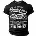 Normal Grandpa Only Cooler Motorcycle Biker Funny Graphic Tee