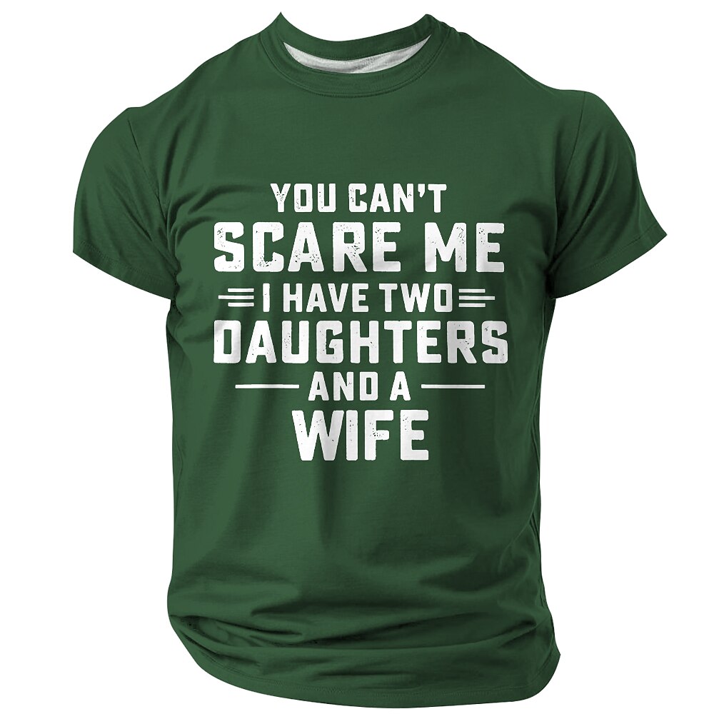 Two Daughters Dad Warning Graphic Tee